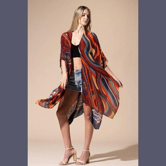 Ruby Chic Retro Kimono - Picture 8 of 8